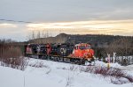 CN 3056 leads 402 at Rivière Hâtée